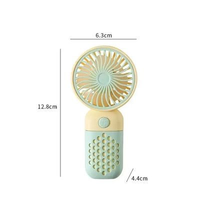 New Cartoon Cute Mini USB Handheld Charging Fan - Portable Pocket-Sized for Home, Outdoor, Office & Student Dorm Use